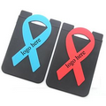 Two colored silk ribbon silicone wallet